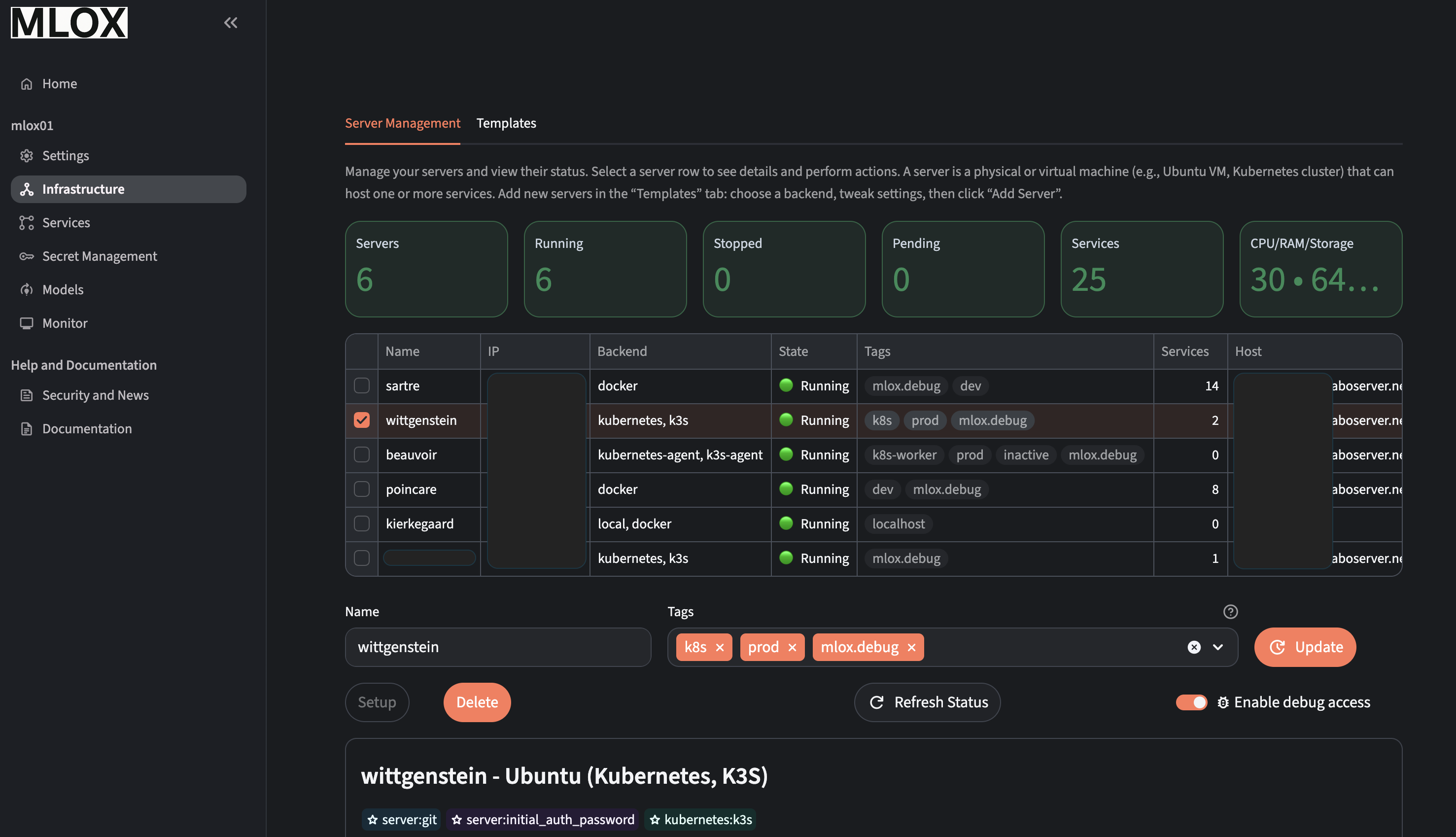 MLOX Infrastructure Control